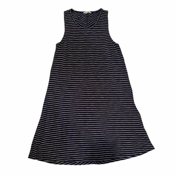 Madewell Navy/White High Point Tank Dress Sz Small - Picture 1 of 5